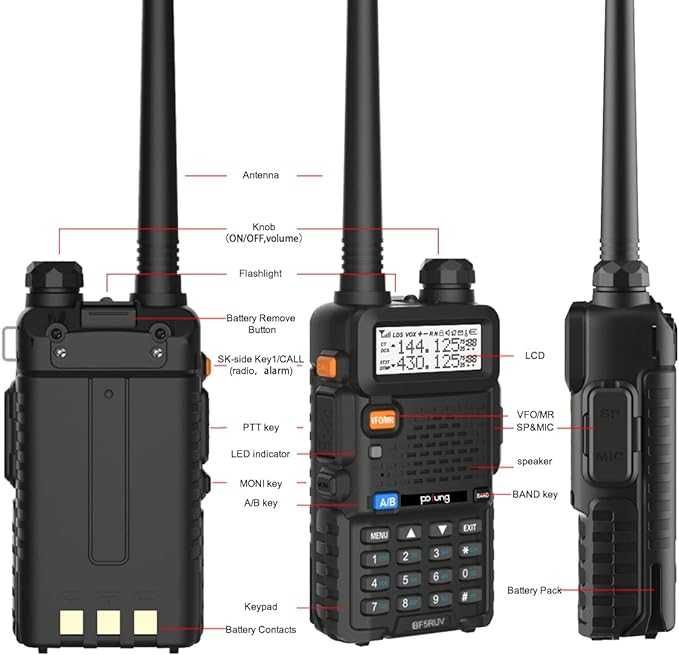 Radio Walkie Talkies 5R Dual Band VHF/UHF