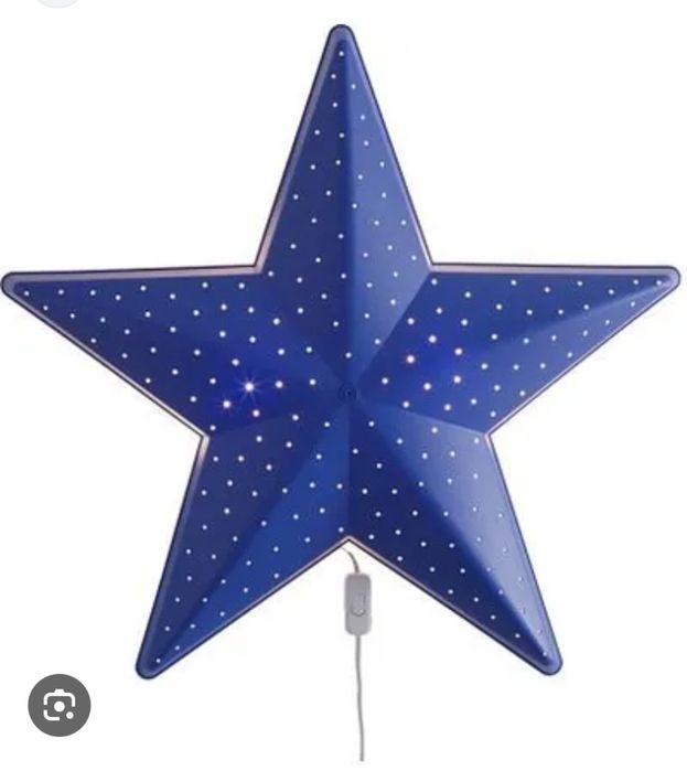 Lampka gwiazdka niebieska ikea