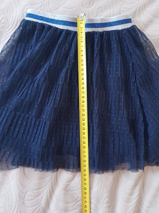 Granatowa spódnica Tchibo r.122/128, tiulowa
