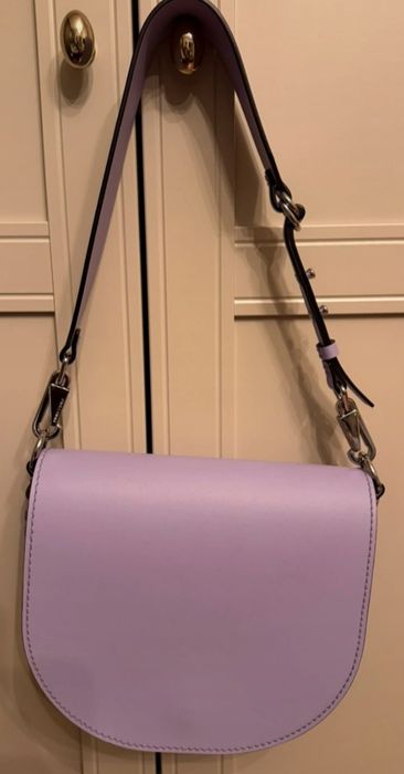 Bimba y Lola skórzana torebka Liliowa Minimalistyczna Cudna!