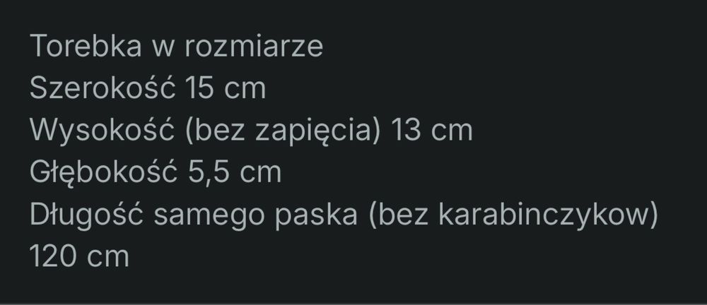 Torebka recznie szyta
