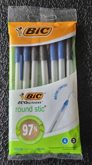 Zestaw długopisów BIC Round
Stic 7 sztuk czarne niebieskie
