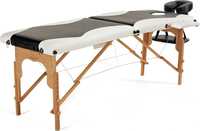 Stół, łóżko do masażu 2-segmentowe drewniane dwukolorowe