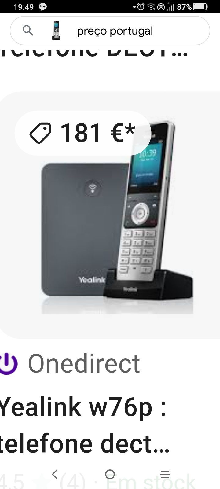 Vendo telefone telemóvel novo