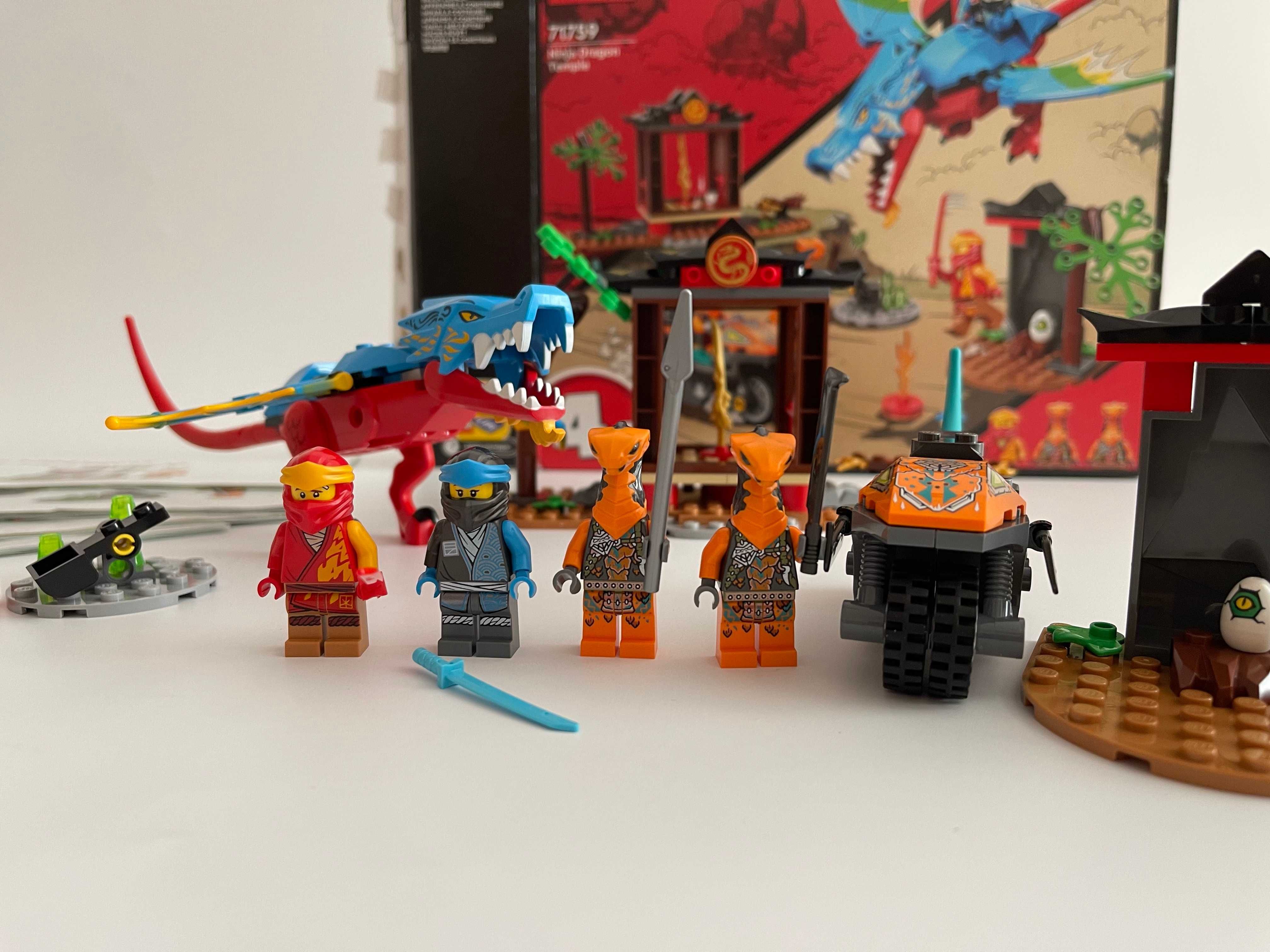 Lego Ninjago Храм ниндзя-дракона 71759,мотоцикл Джея 71768