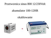 Przetwornica sinusPro 800VA 12/230 Volt  + akumulator 100Ah UPS
