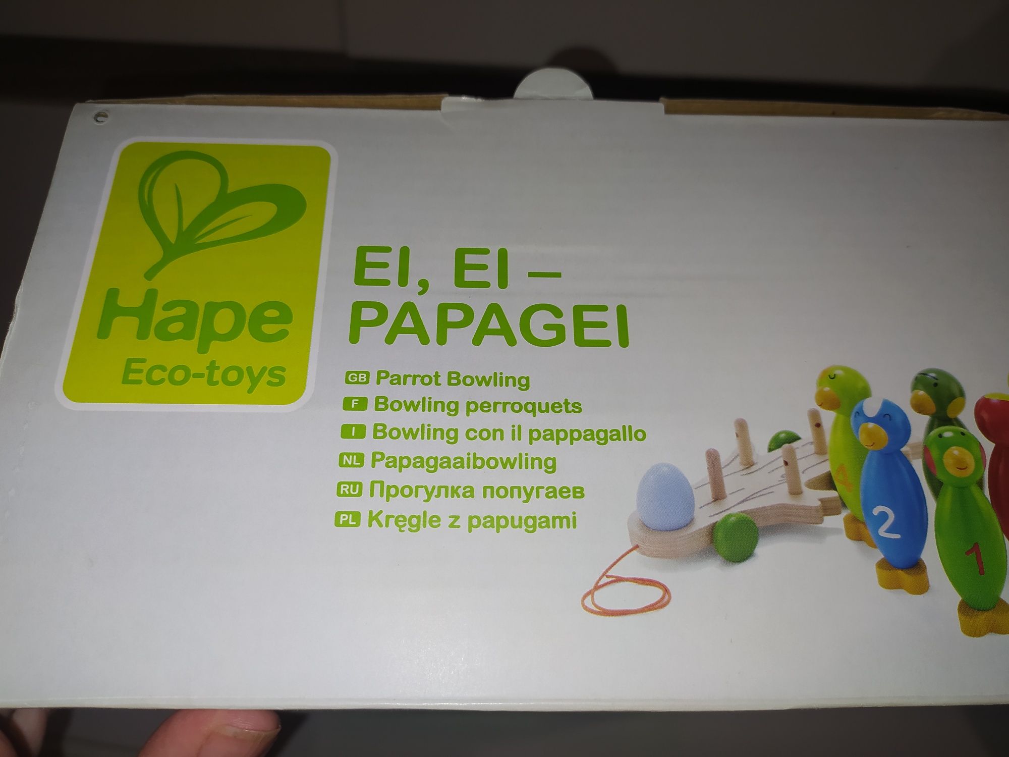 ЭКО игрушка Hape боулинг с попугаями