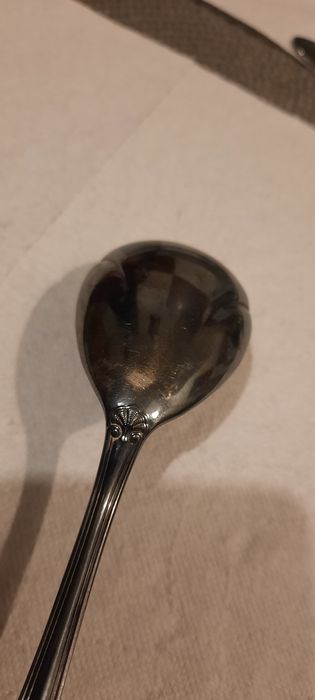 Stara posrebrzana łyżka do sałatek