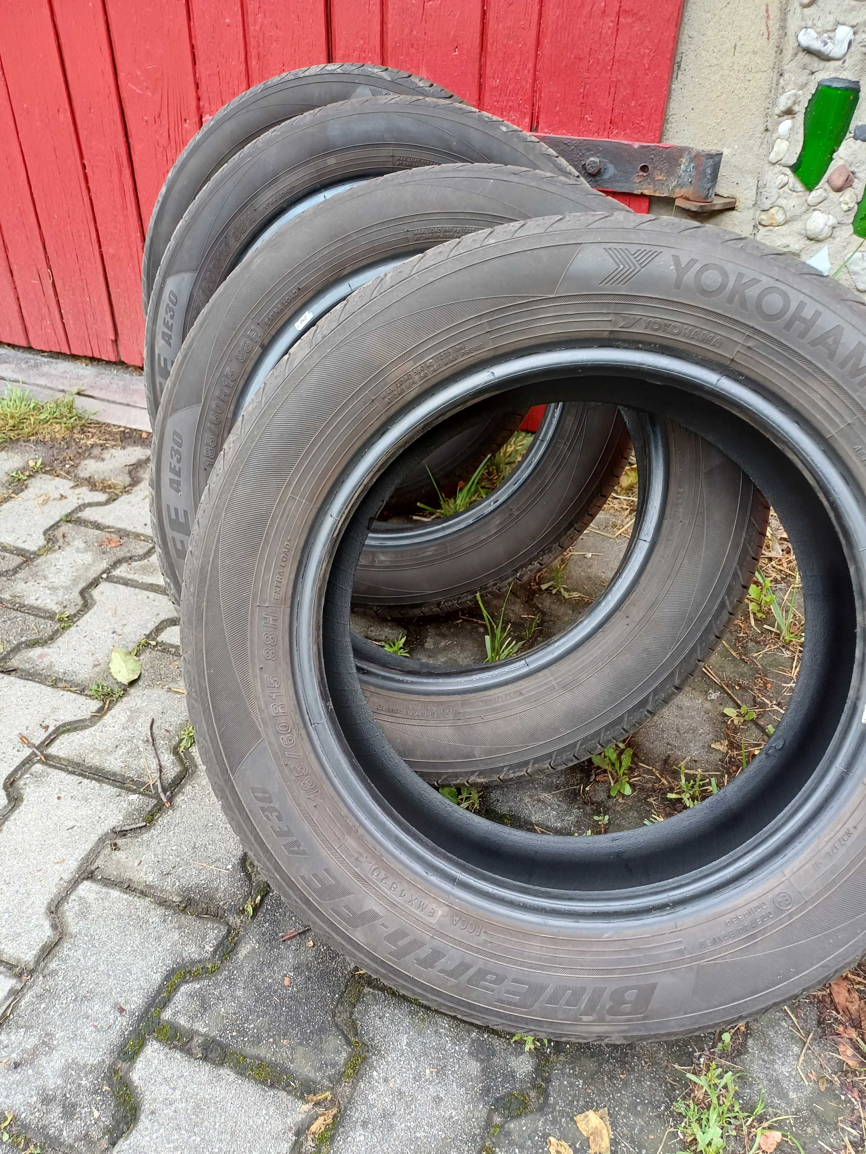 Opony letnie   185x60 R15 Yokohama używane