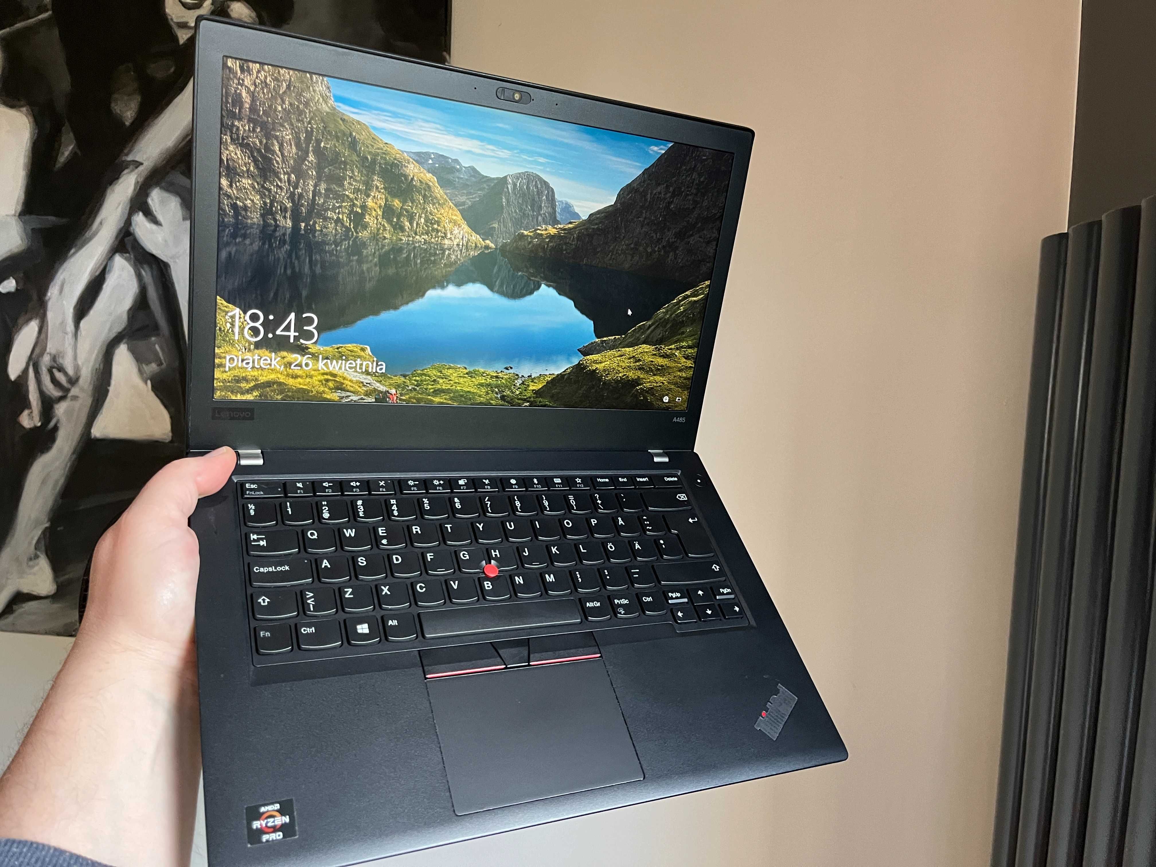 Laptop LENOVO THINKPAD A485 RYZEN 5 PRO 2500U 16/256 SSD FHD W10P FV23