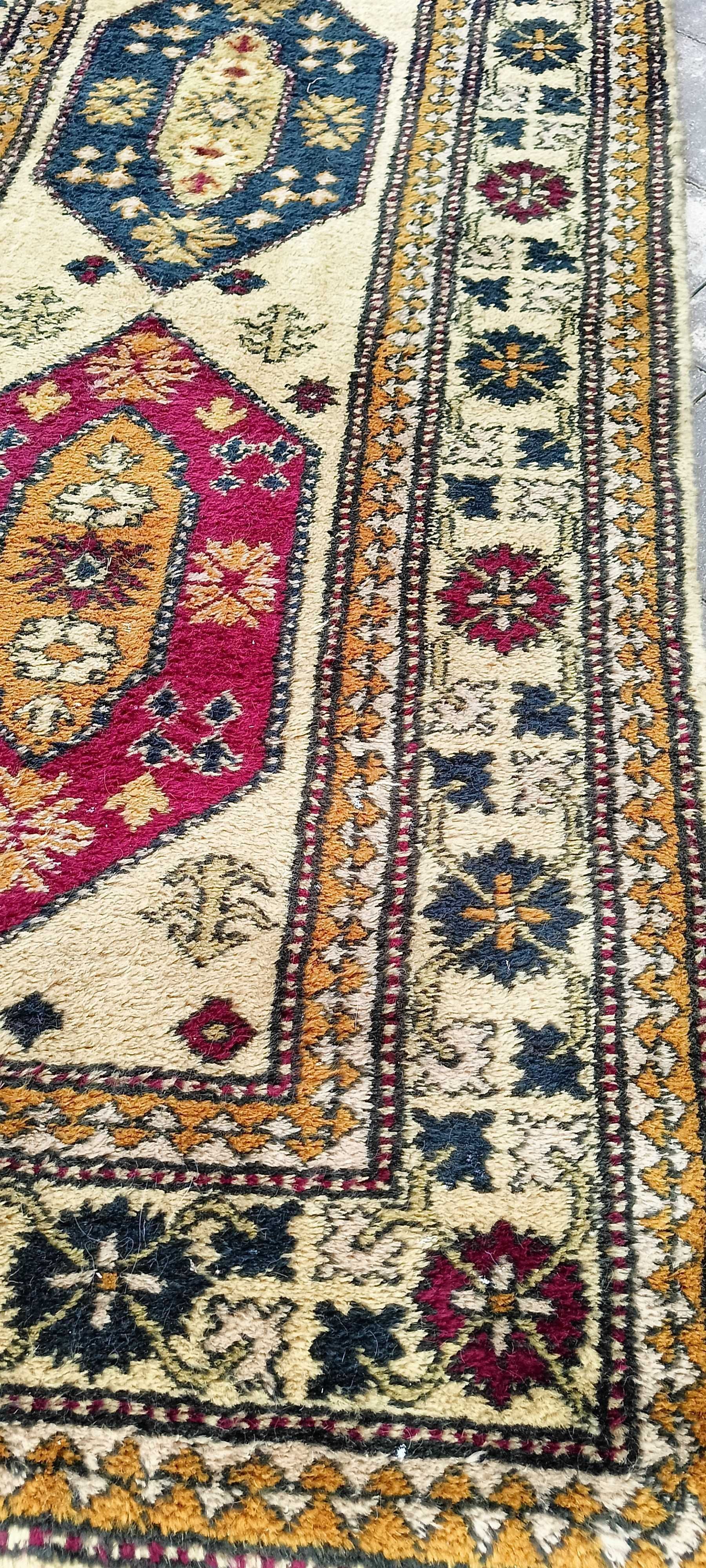 Perski dywan wełniany chodnik 283 x 77 cm wełna chodnik
