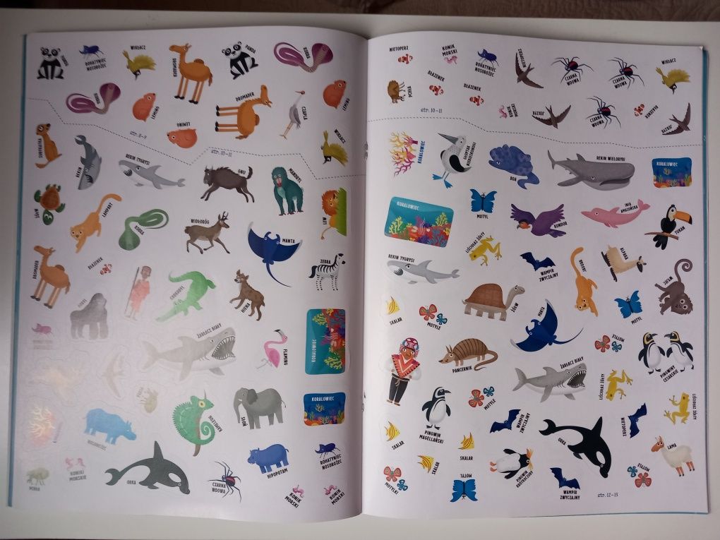 Super naklejki zwierzęta świata - książka dla dzieci