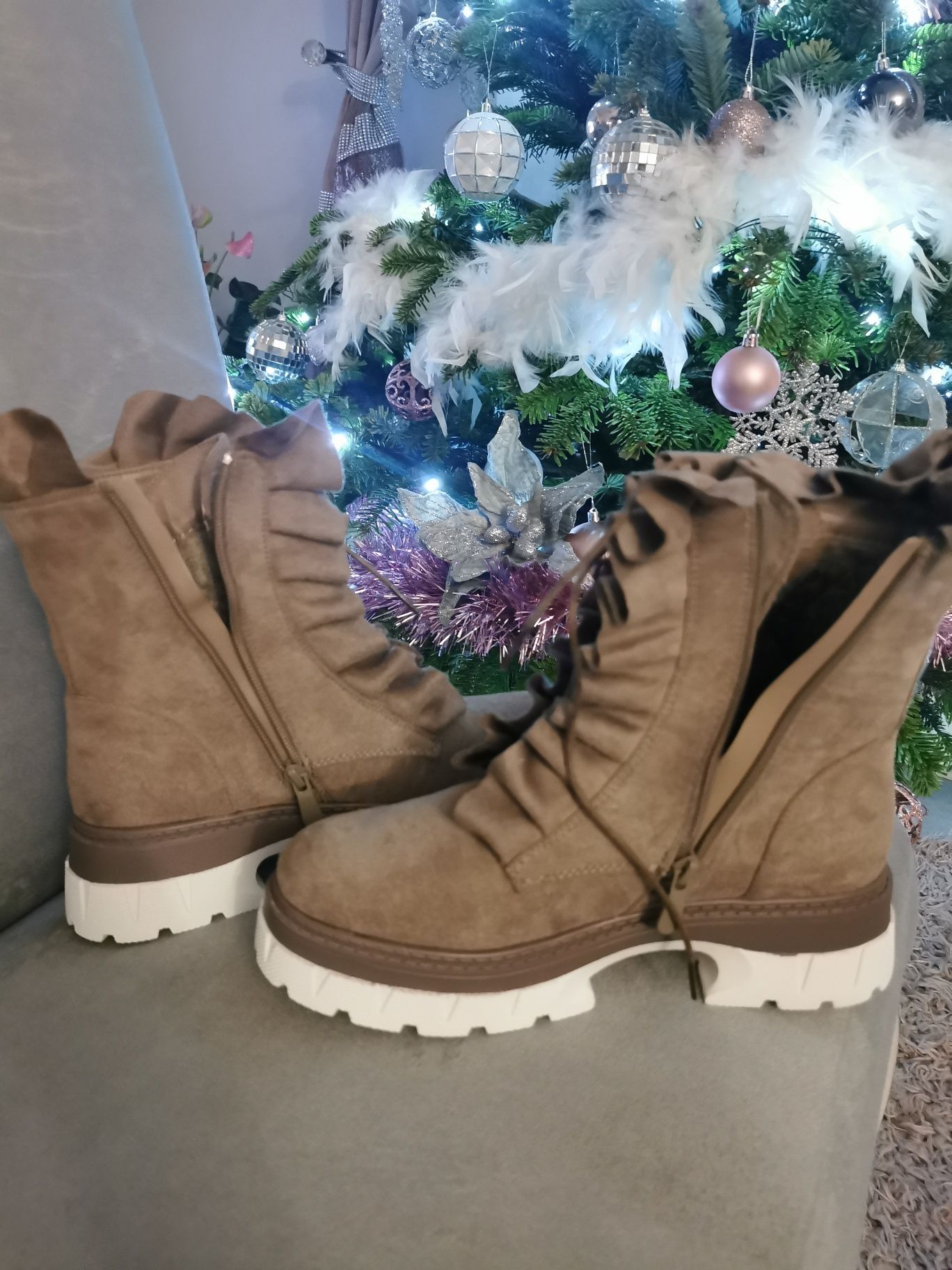 WORKERY trapery TAUPE beż brąz NOWE r. 39