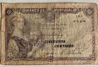 Notas 5,10 e 50 centavos e Moeda 50 escudos