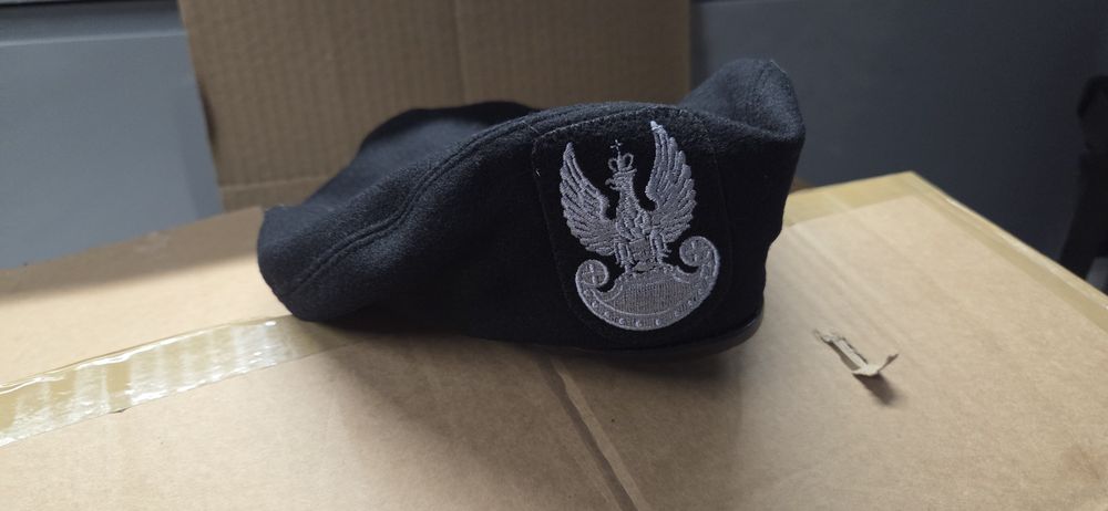 Beret wojskowy czarny, rozmiar 54