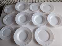 Porcelanowe talerze talerzyki i miski zestaw obiadowy
