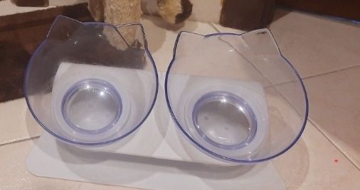 comedor duplo para gatos