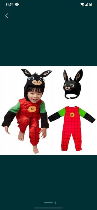 1*Strój na karnawał Bing Króliczek rozmiar S 98-110 -Nowy szybka wysył