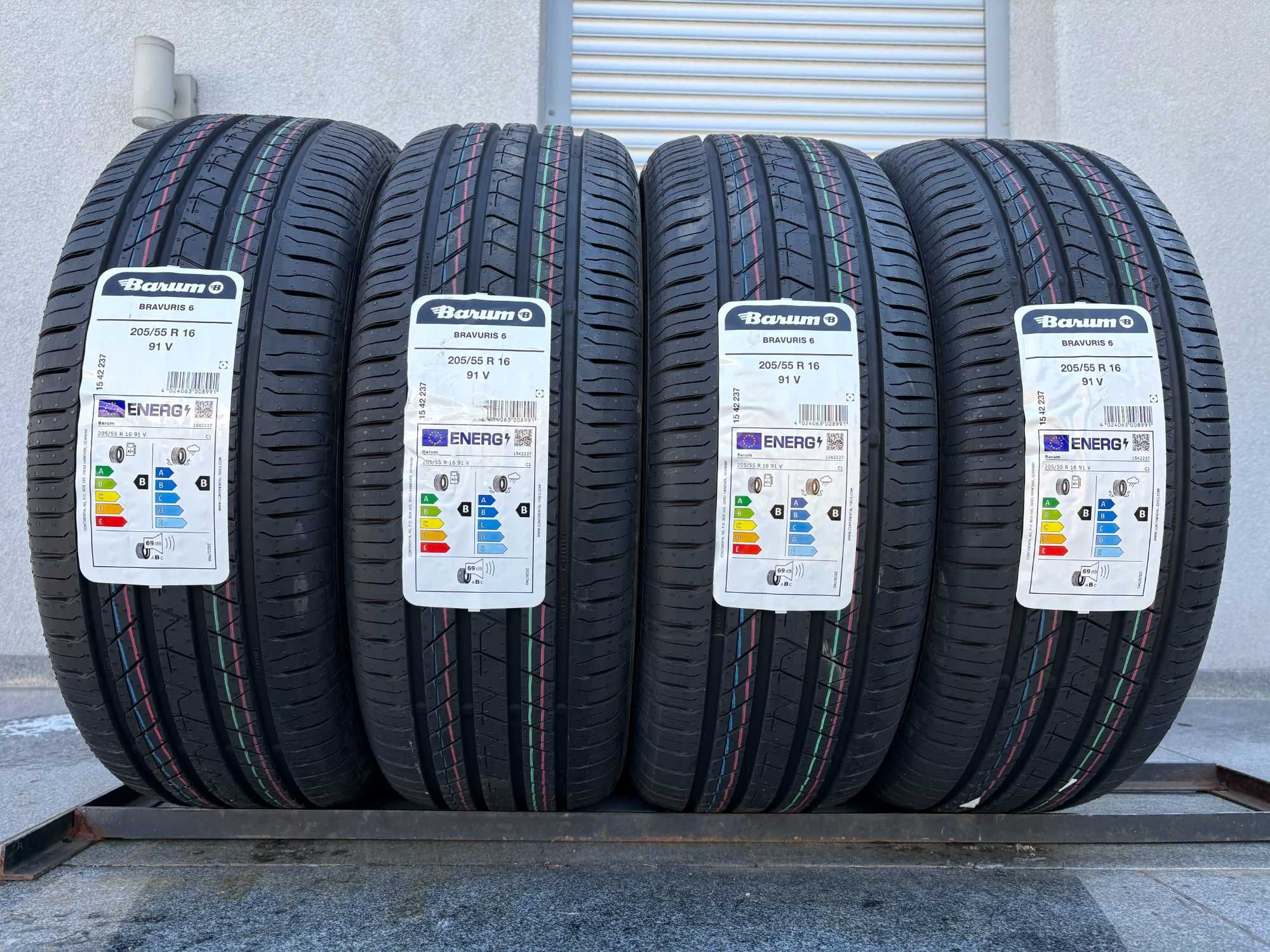 komplet lato 205/55R16 Barum Bravuris 6 prod. 2025r 91V B,B,69db gwar
