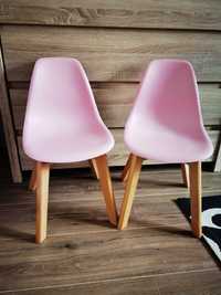 Zestaw 2 różowych krzeseł dziecięcych