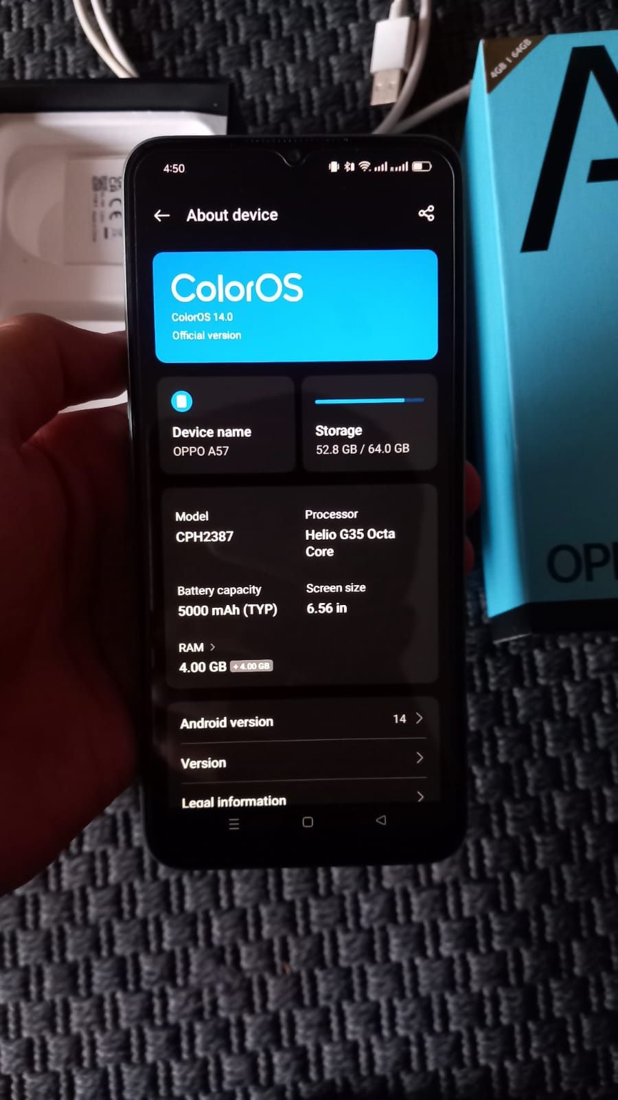 Oppo A57 4GB. Novo