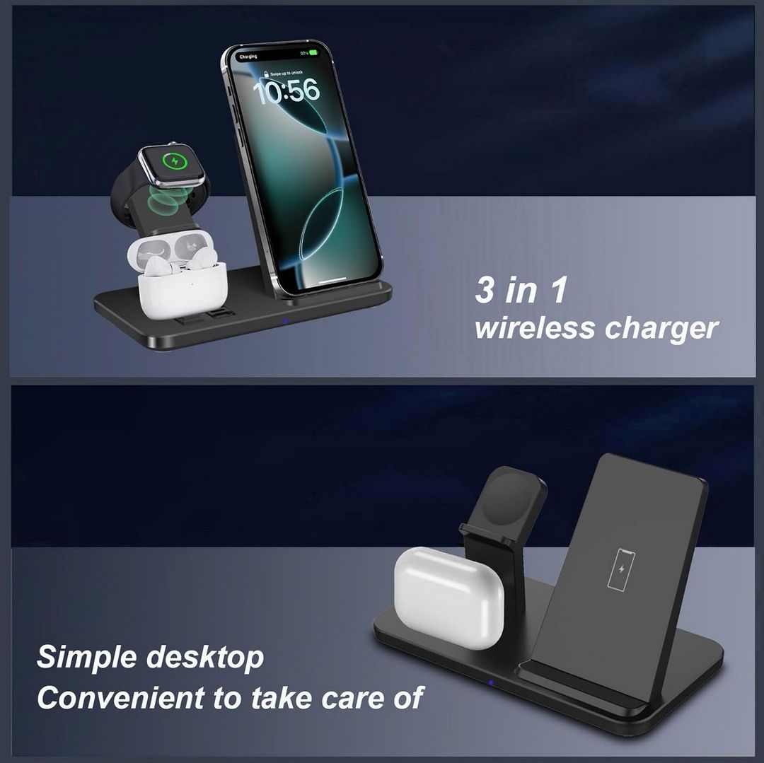 PDKUAI Stacja ładująca 3 w 1 do Apple Wireless Charger do iPhone