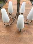 żyrandol/lampa wisząca , 5 punktów , klosz szkło