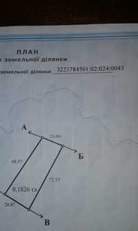 Земельный участок с. Остров.  Белоцерковский   район Киевской области