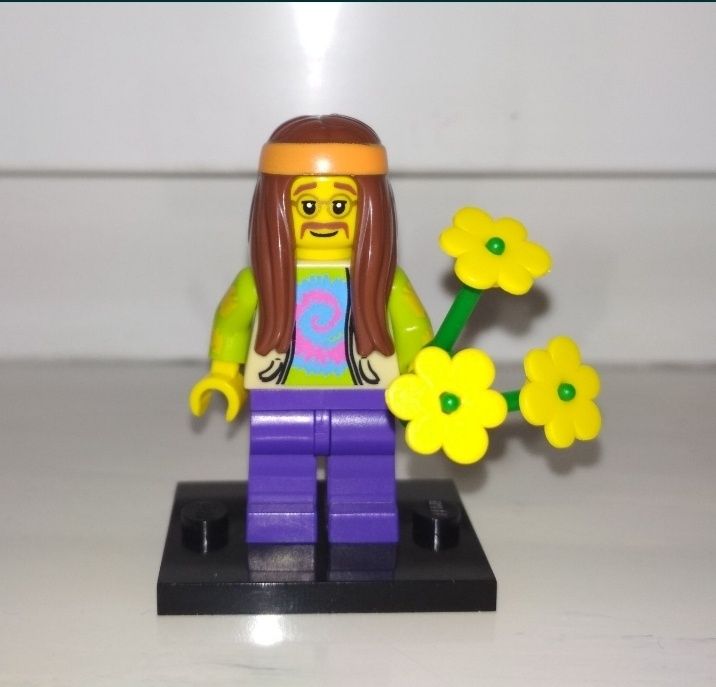 Ludzik LEGO minifigures seria 7 hipis unikat