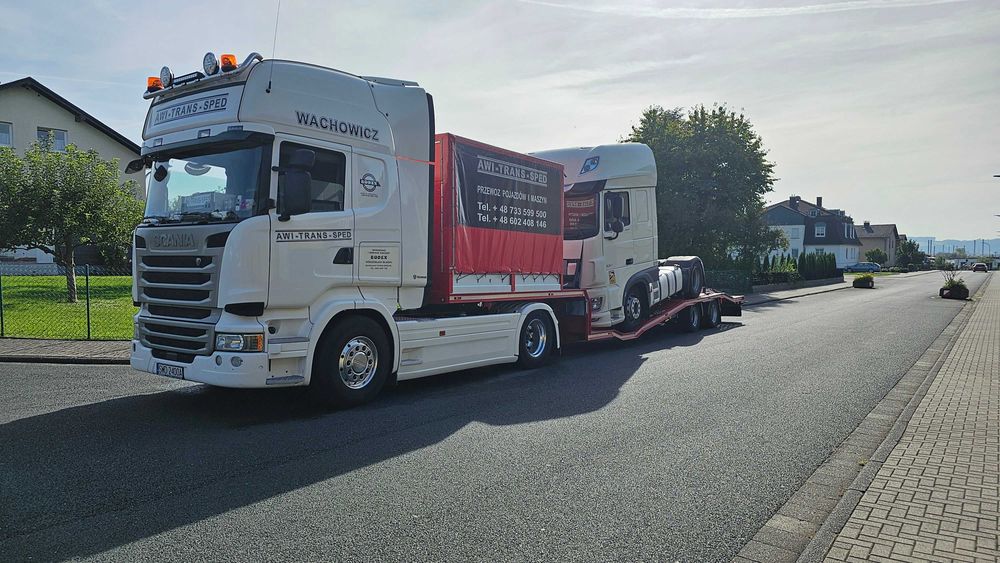 Transport ciągników siodłowych, Holowanie TIR