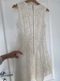 Sukienka h&m 38 ecru biała koronka idealna na komunie
