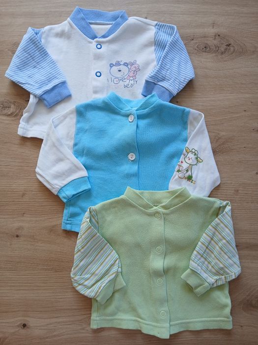 Koszulki, kaftaniki niemowlęce, r. 62