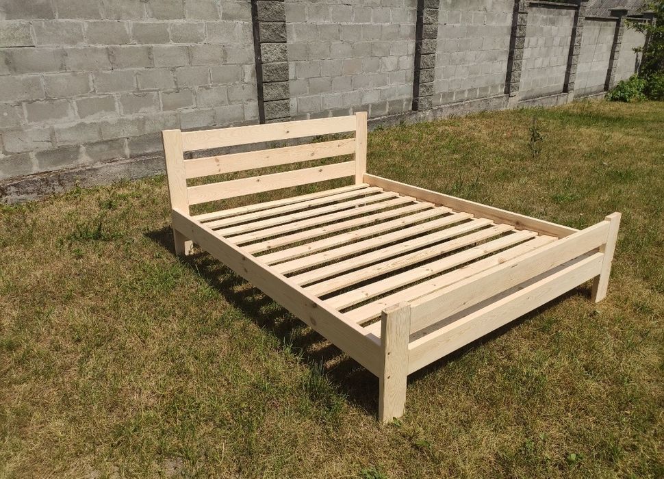 Ліжко двоспальне 1.6*2м з натурального дерева