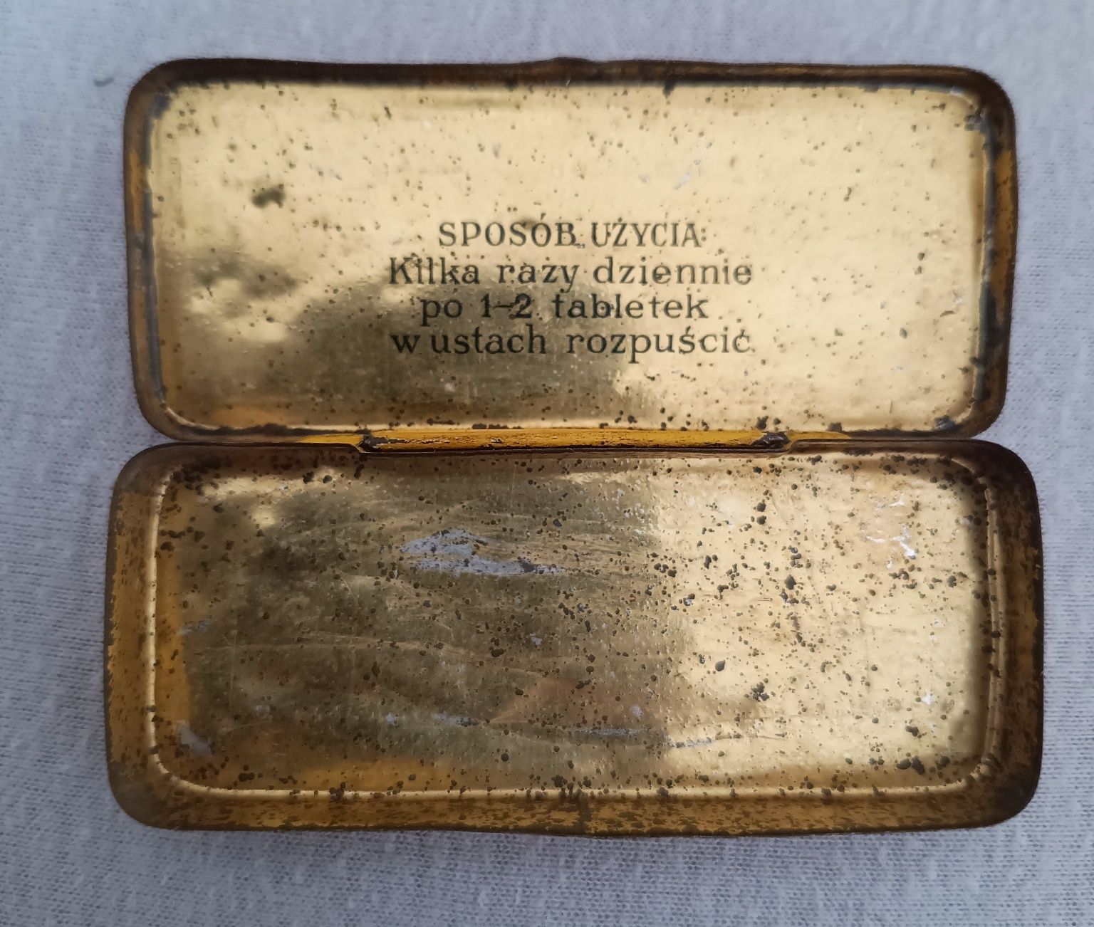 Paramint R. Barcikowski S.A. Poznań, przedwojenne opakowanie, metalowe