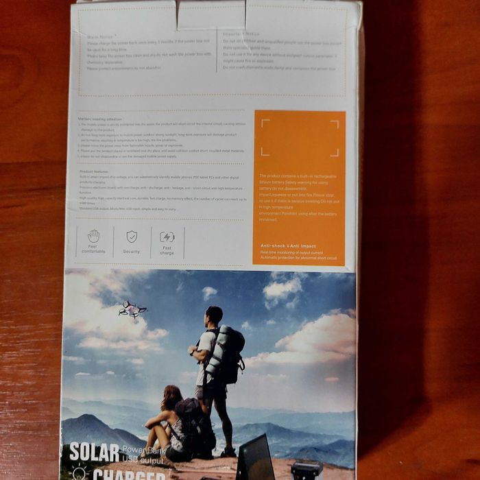 Повербанк Power Bank 20000 mAh L MAG із сонячною батареєю