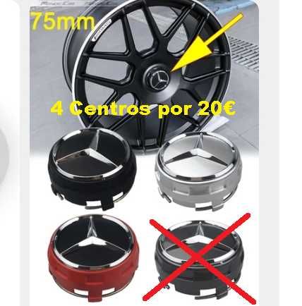 Centros jante Mercedes AMG CLA Classe A B C E ML 75mm jantes Originais