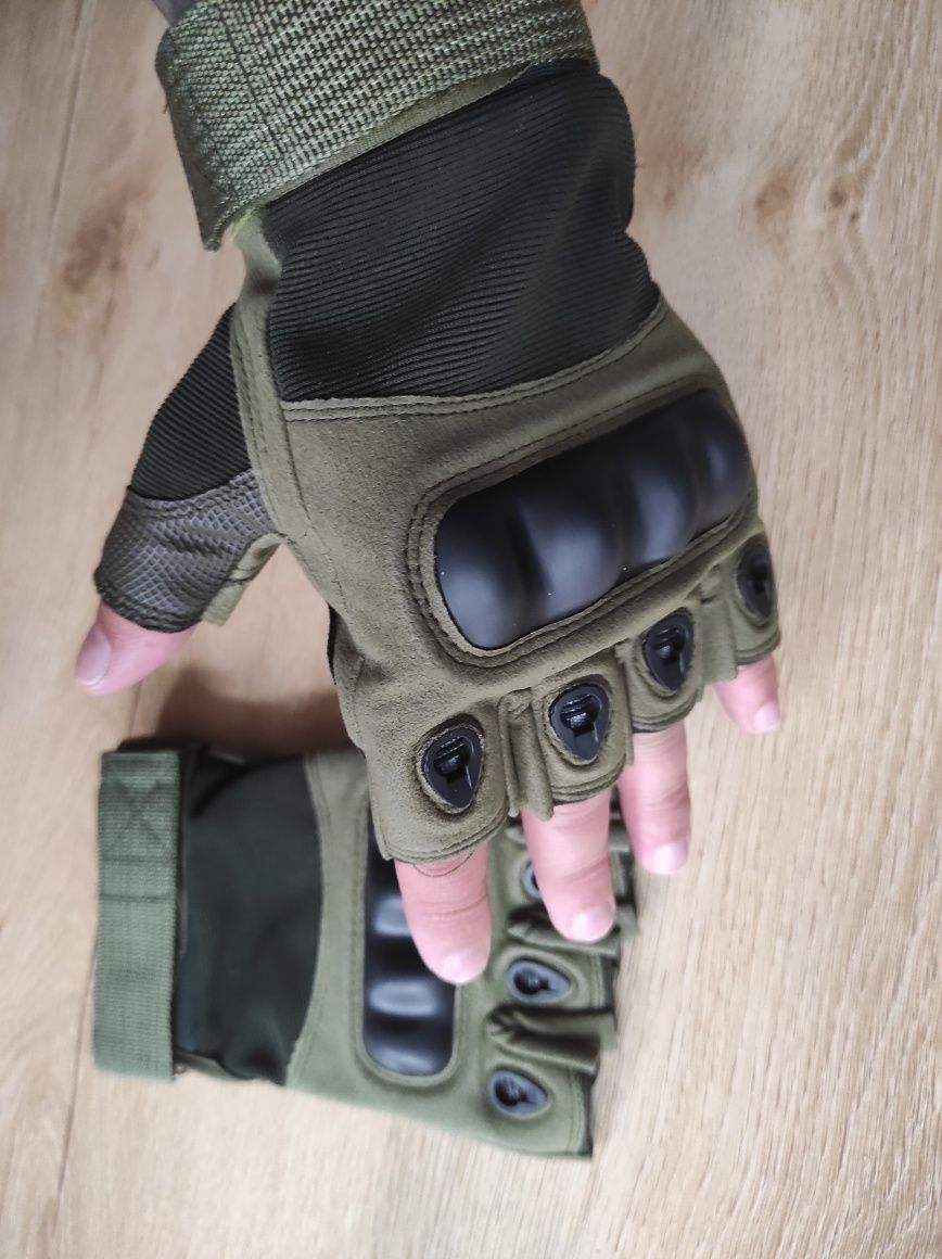 Zielone rękawiczki taktyczne survival ASG paintball outdoor
