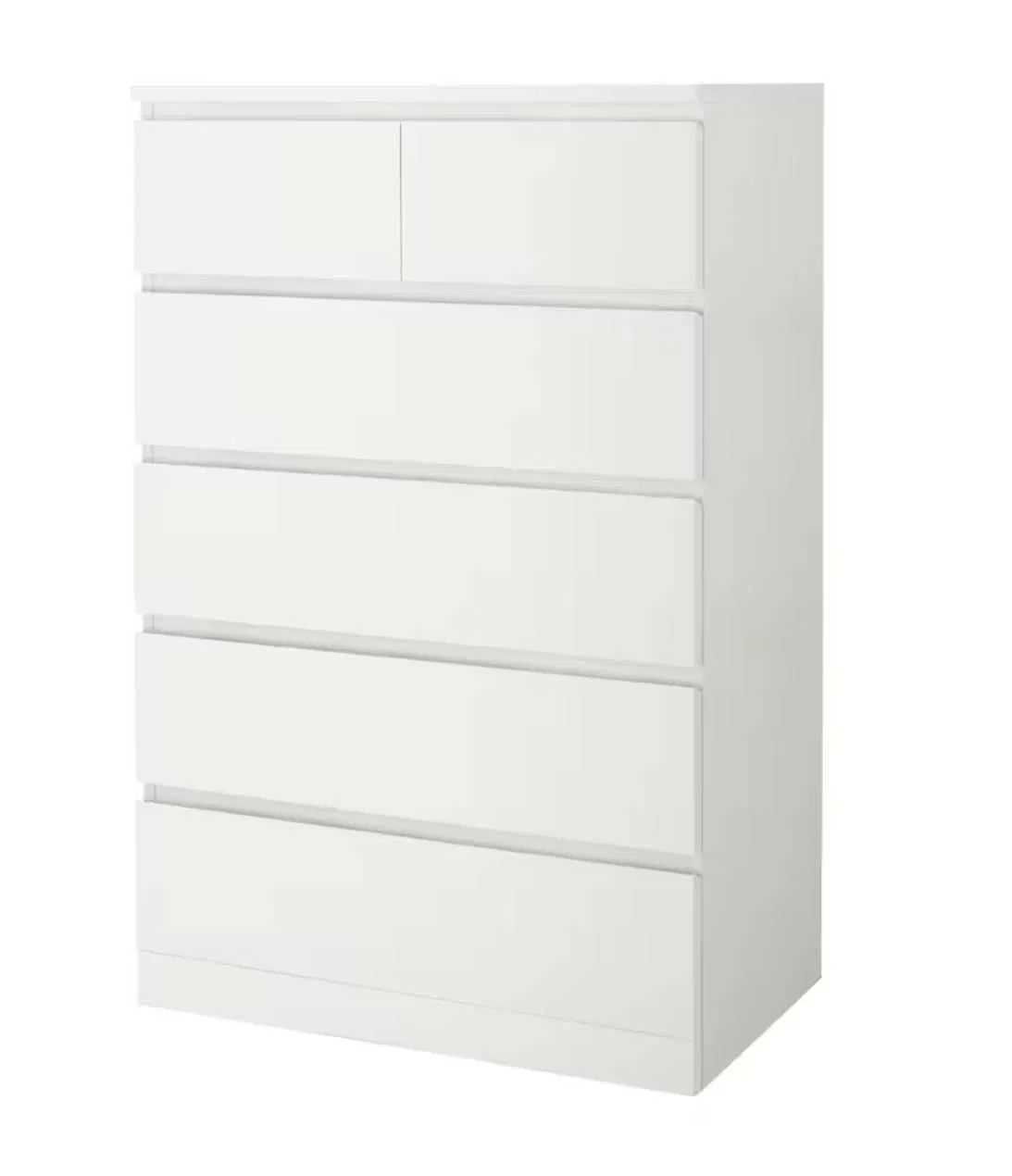 Ikea Malm komoda 6 szuflad biała nowa 80x123cm