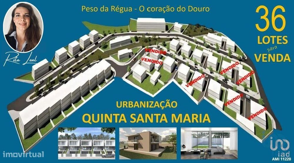 Terreno em Peso da Régua e Godim de 255,00 m2