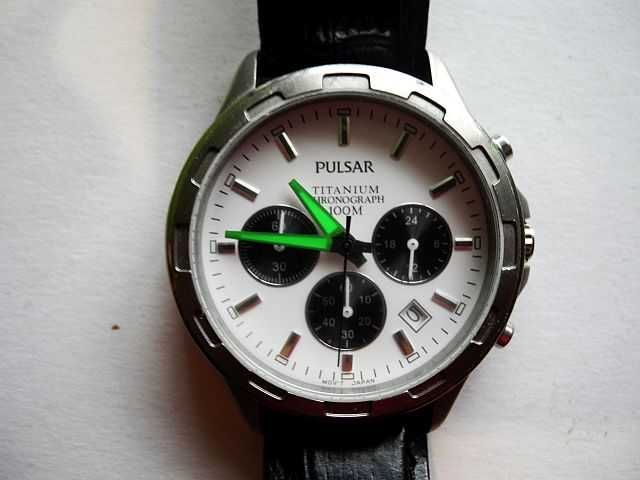 Zegarek,, Pulsar Tytanium Chronographe