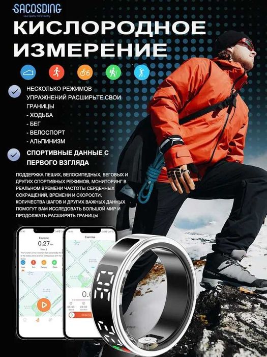 Смарт-кольцо, кільце, smart ring с дисплеем,