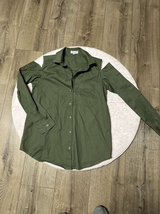 Koszula bawełniana Anja Rubik nowa ciemna zielen