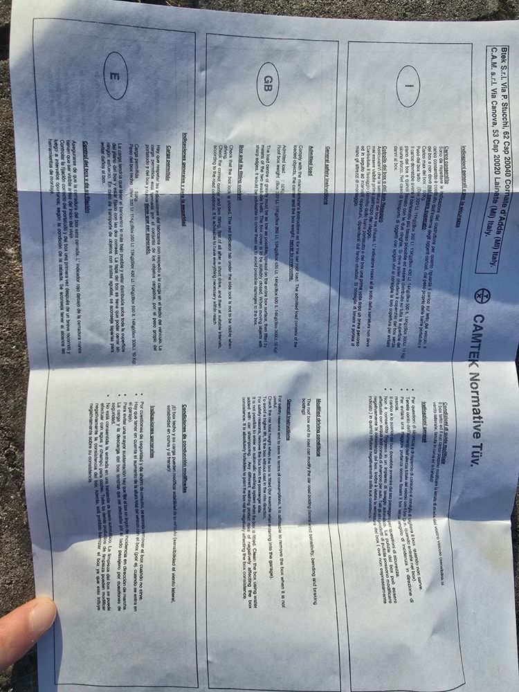 Box dachowy, bagżnik Camtek Normative 431