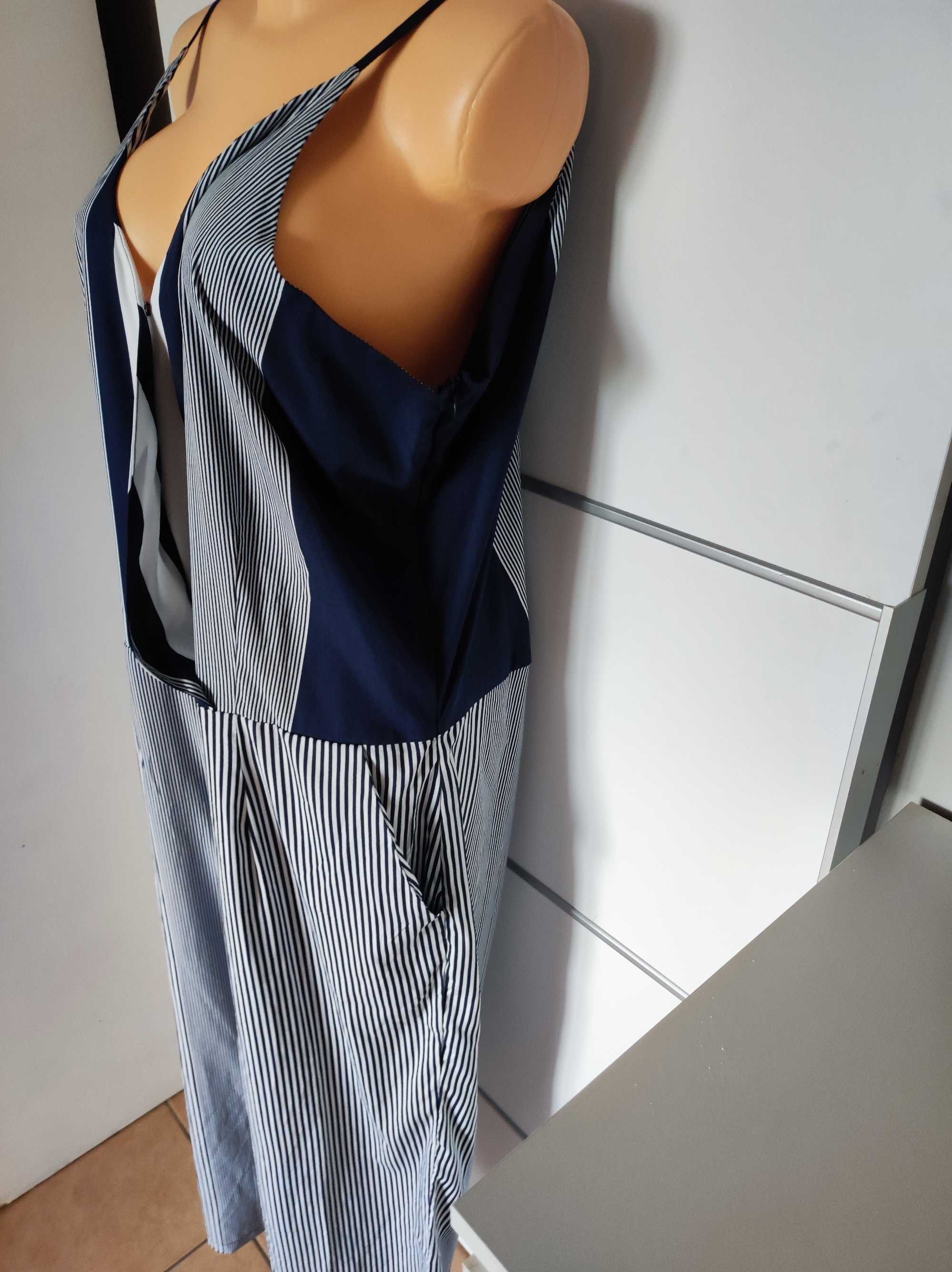 AX Paris Curve r 52 letni kombinezon w paski Nowy plus size