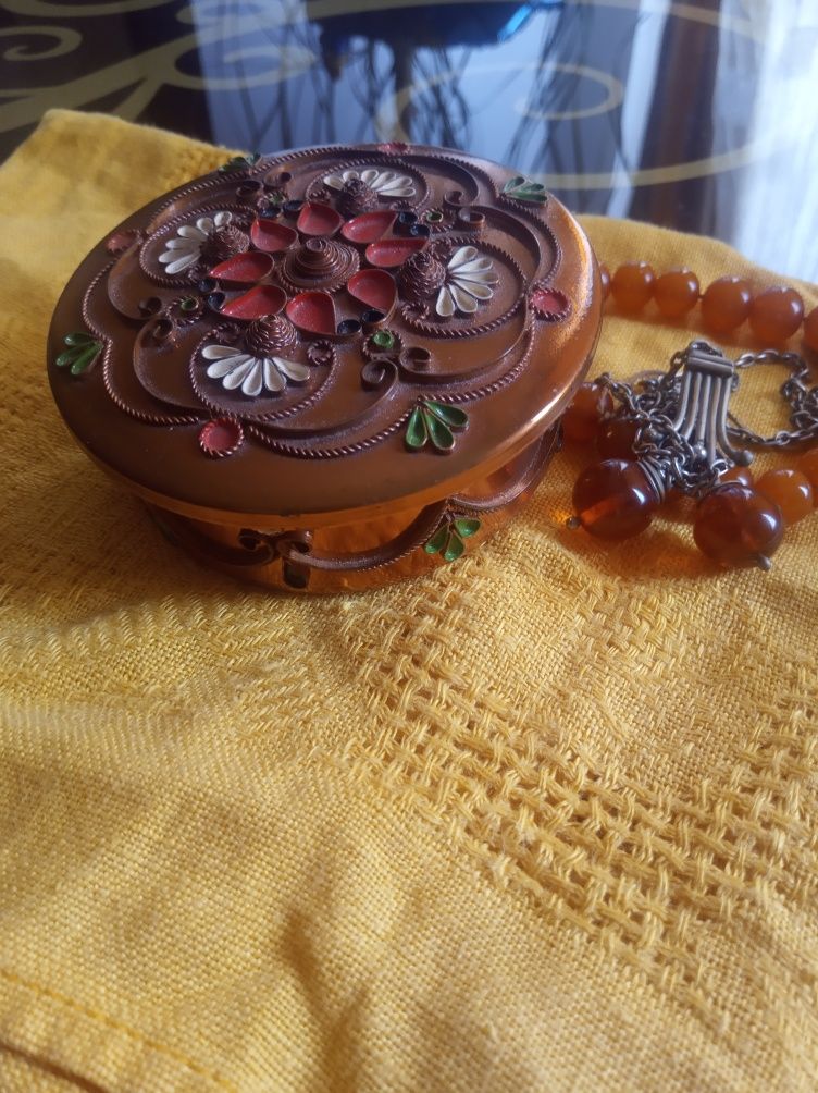 Шкатулка скань эмаль СССР.