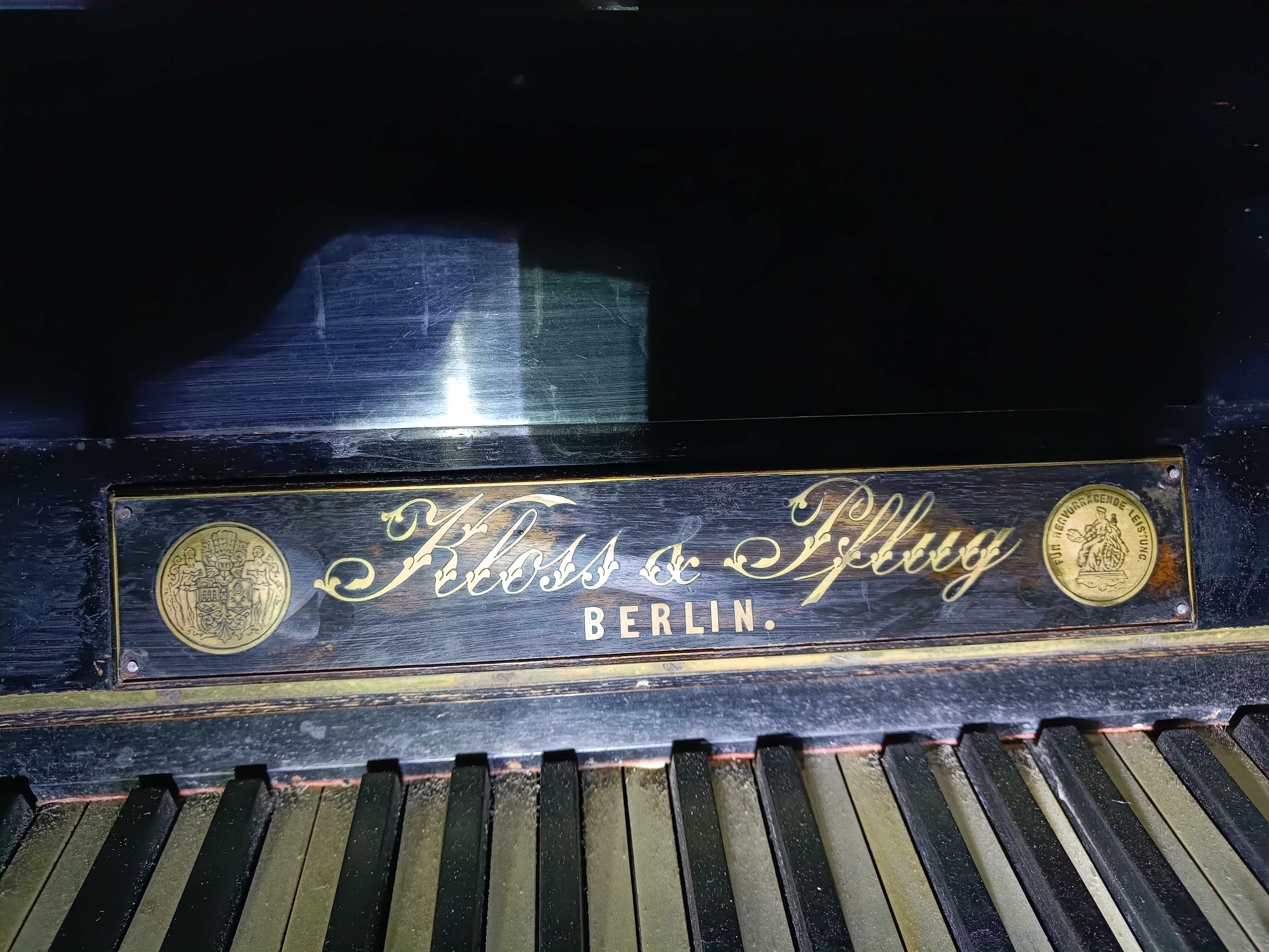 Pianino Klass and Pflug Berlin uszkodzone