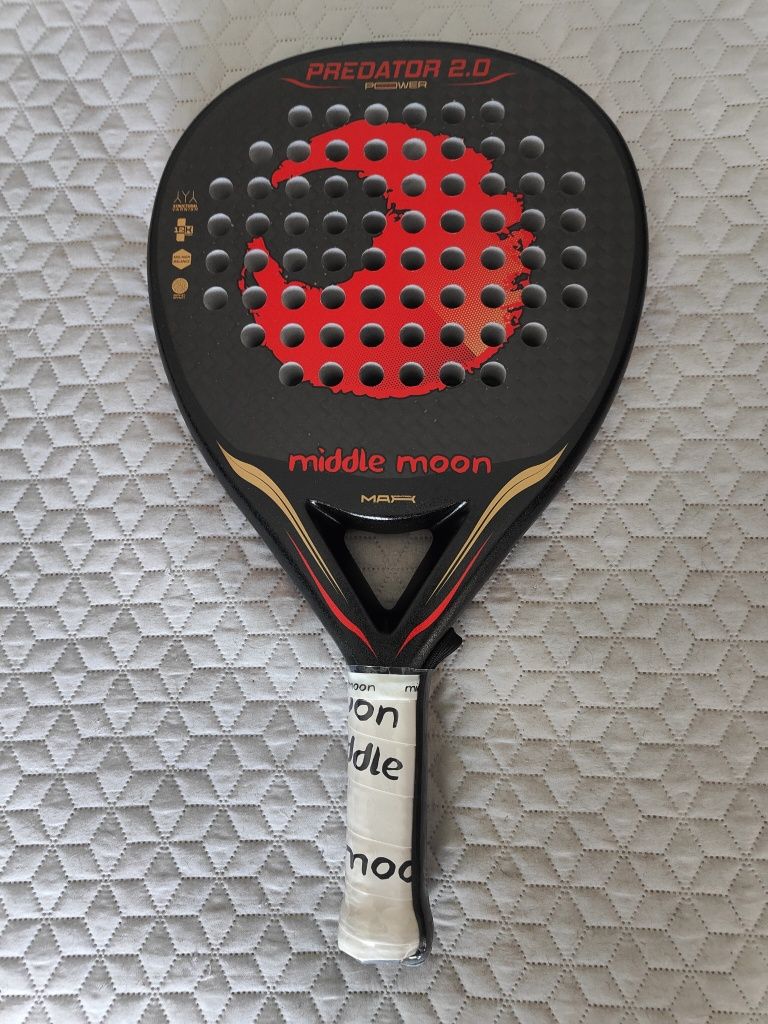 Raquete Padel Middle Moon Predator 2.0 Carbon - NOVA