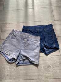 2 pak  krótkich spodenek H&M hm szorty jeansowe 164