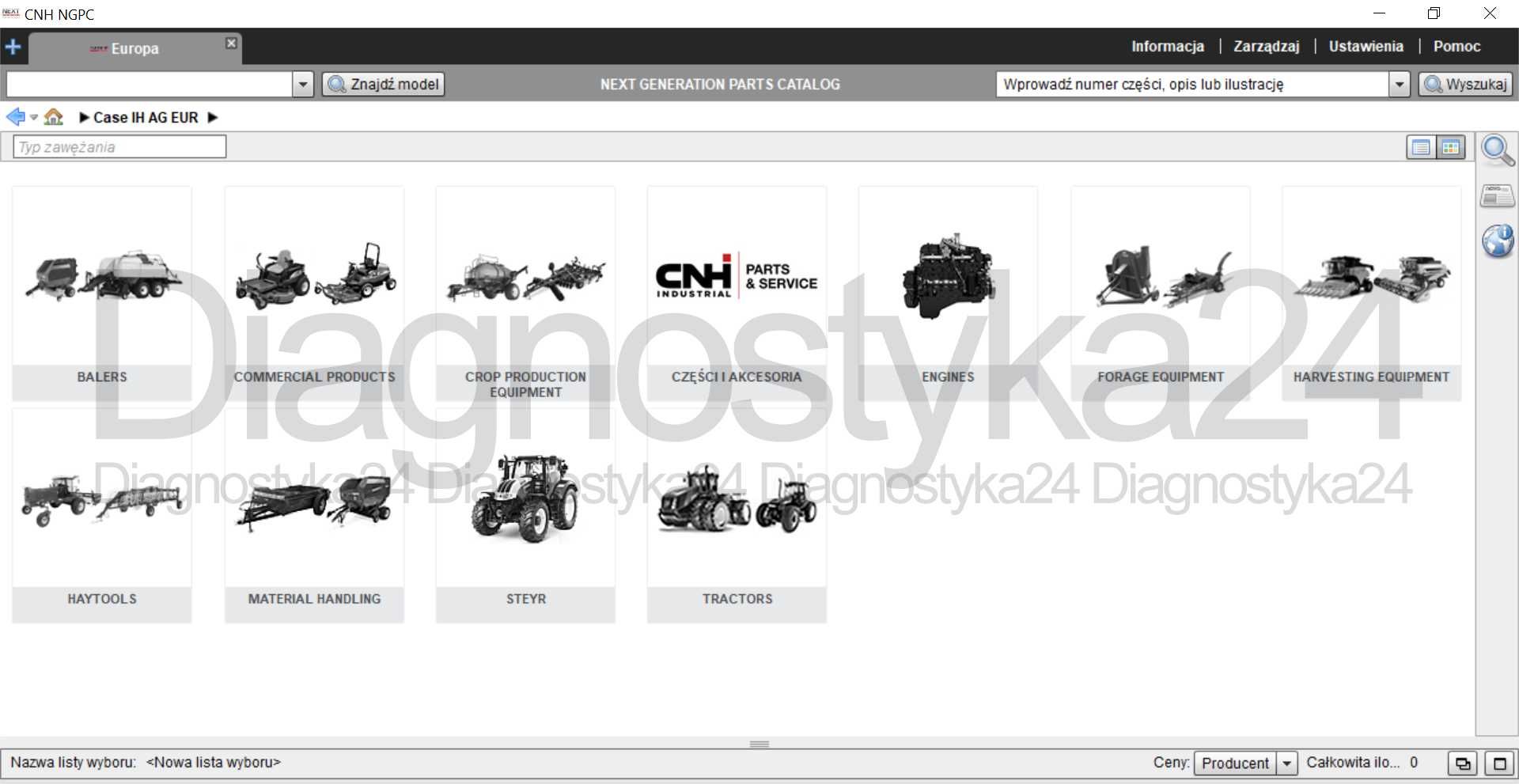 NAJNOWSZA WERSJA CNH EST 9.6 Wersja Inżynieryjna Katalog Części FULL