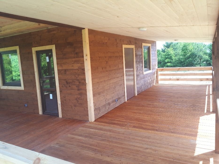 deska tarasowa modrzew ryflowana gładka